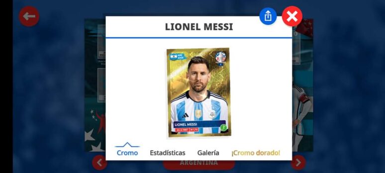 álbum virtual copa américa messi