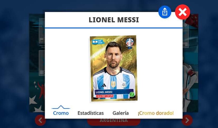 álbum virtual copa américa messi