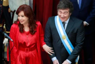 CFK y Milei (Pichetto)