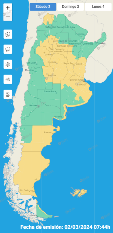 alertas tormentas smn
