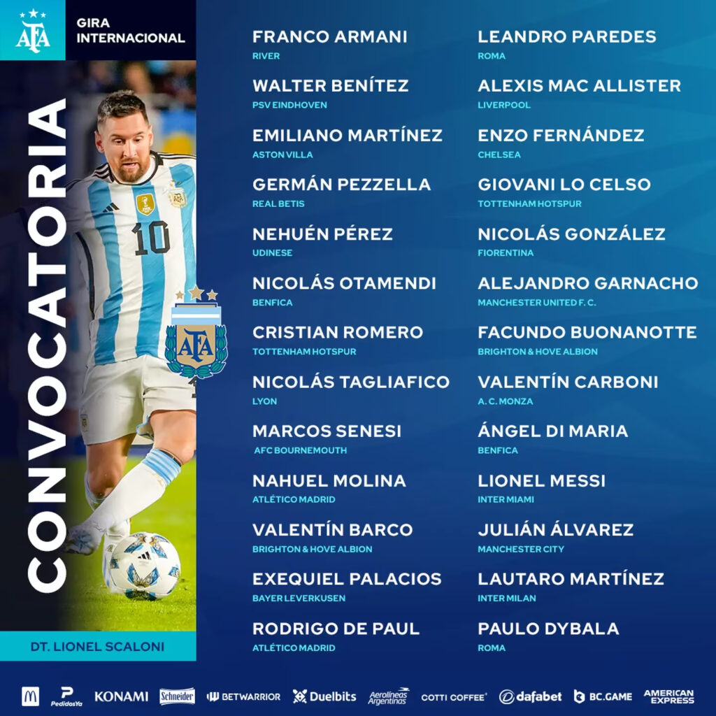 convocados seleccion argentina