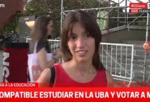 Estudiante de la UBA que criticó las medidas de Milei