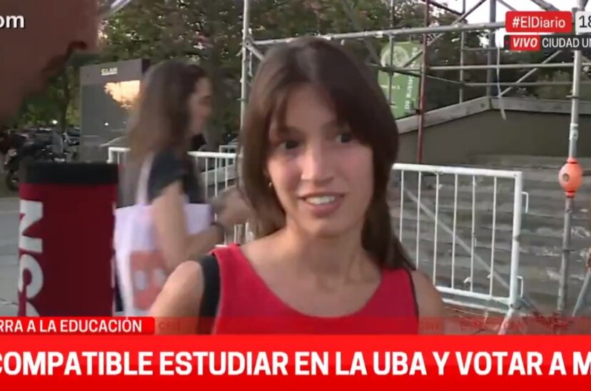 Estudiante de la UBA que criticó las medidas de Milei