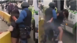 mujer chile dispara