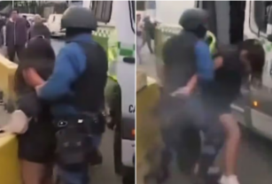 mujer chile dispara
