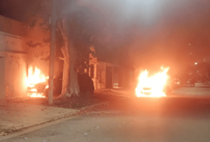Ataque quemacoches en Rosario