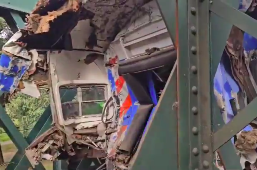 Choque de trenes línea San Martín