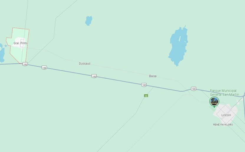 Trayecto RN 188 General Pinto - Lincoln