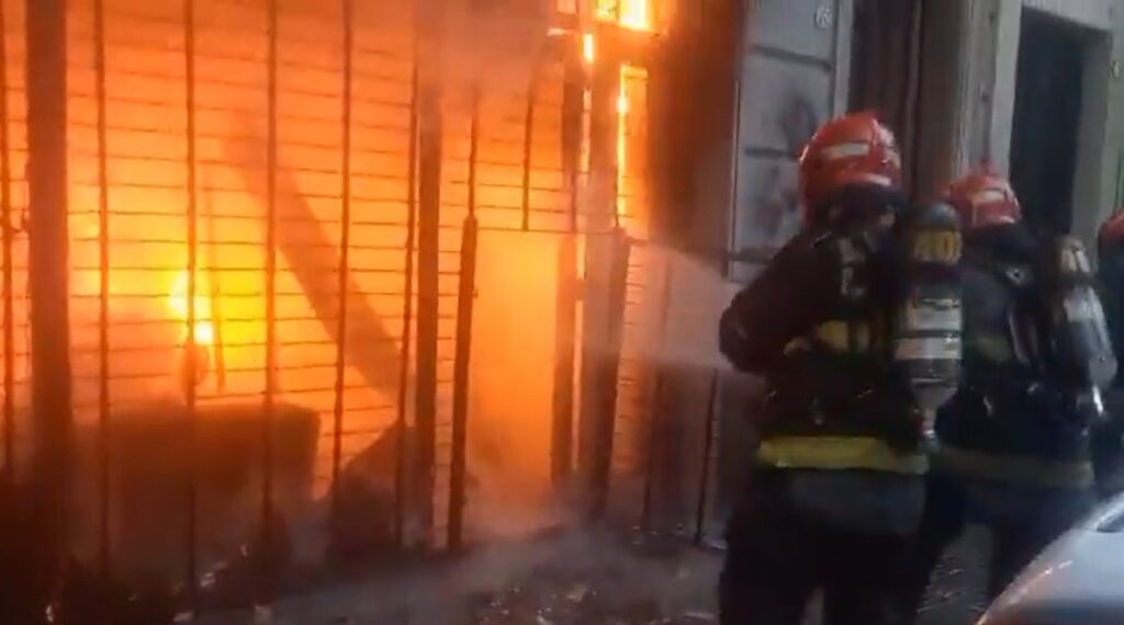 Incendio en Pasteur y Córdoba