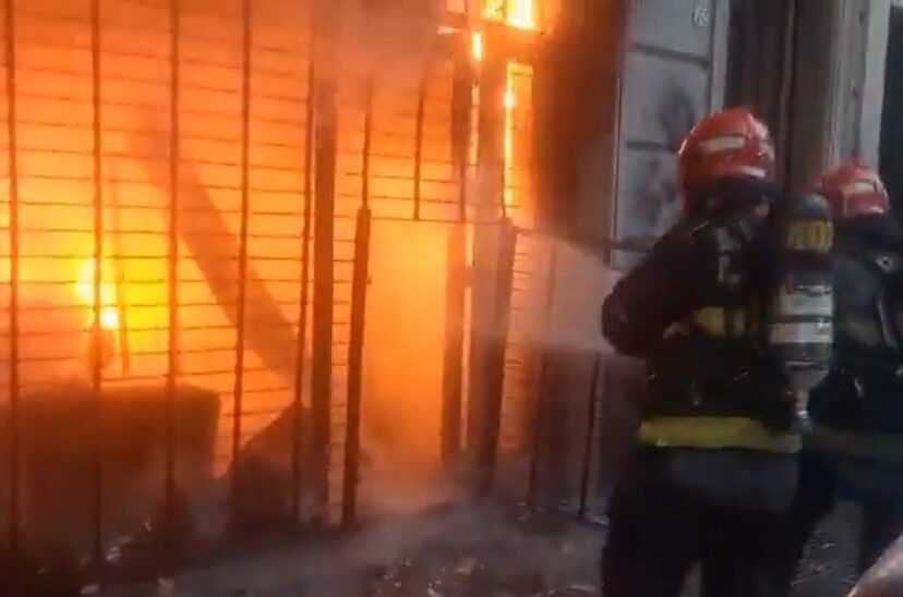 Incendio en Pasteur y Córdoba