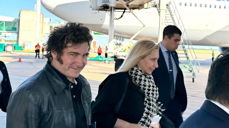 Milei en su viaje a España