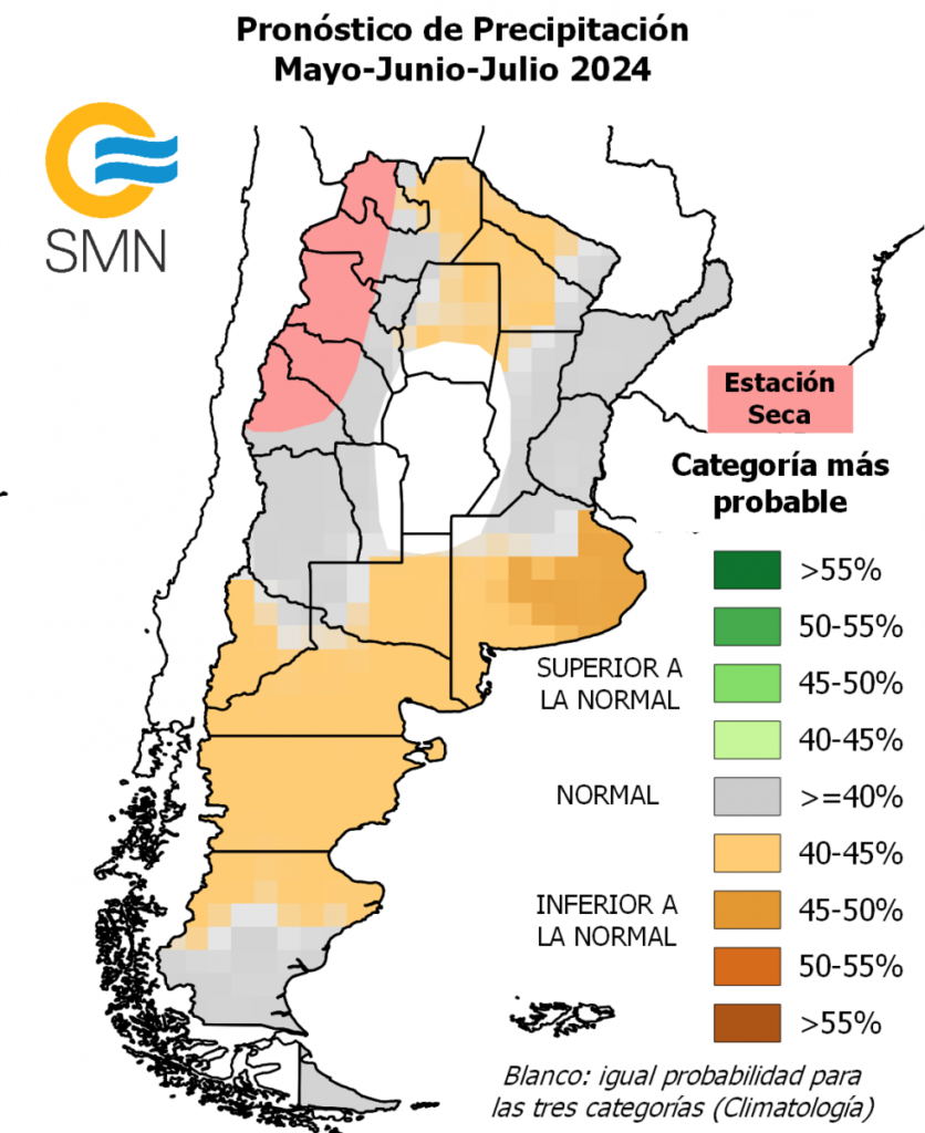 pronóstico lluvia para este trimestre del SMN.