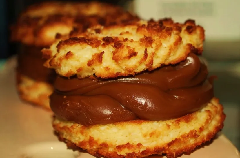 alfajores de coco con dulce de leche sin tacc