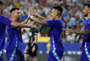 Argentina en el triunfo contra Guatemala