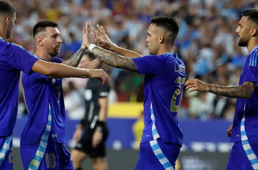 Argentina en el triunfo contra Guatemala