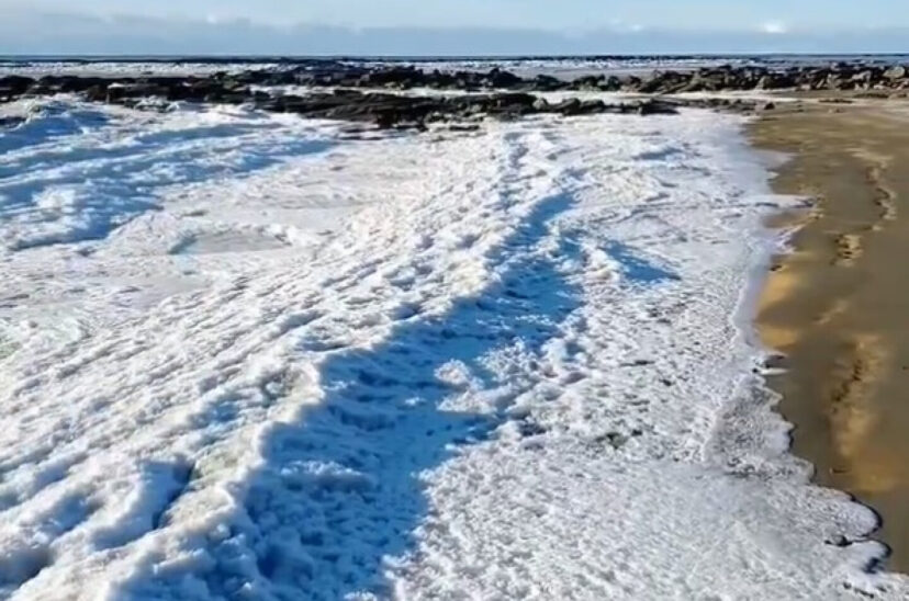 olas congeladas frio