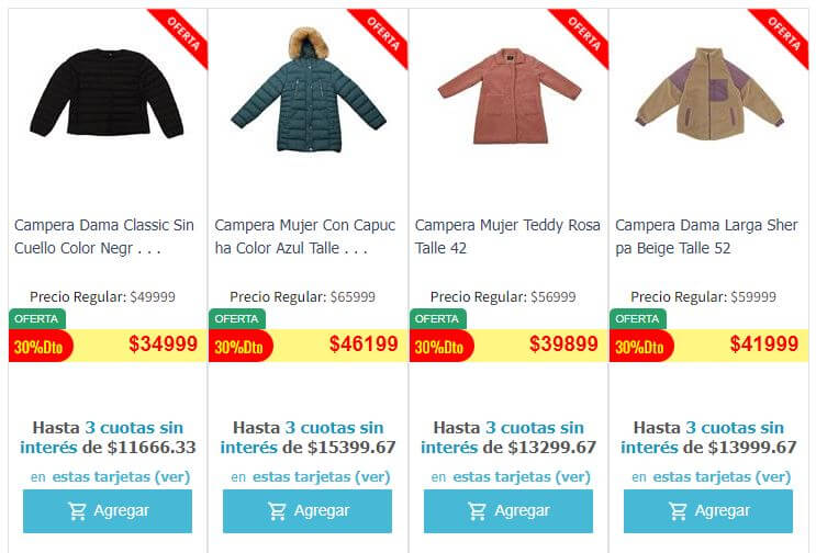 camperas en oferta
