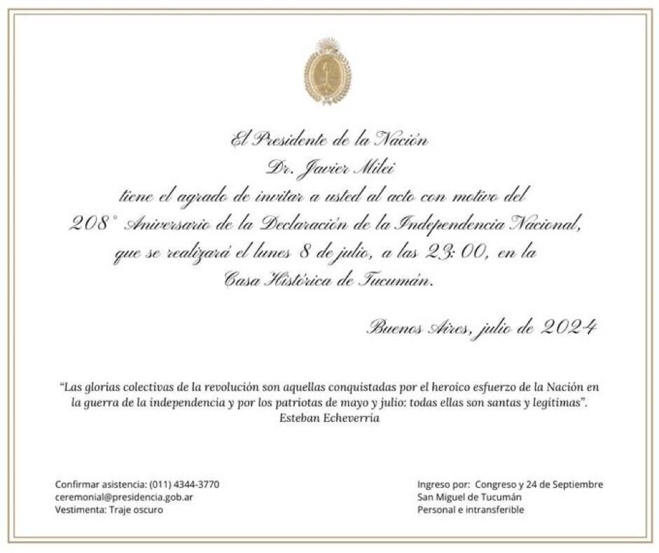 Invitación al Pacto de Mayo