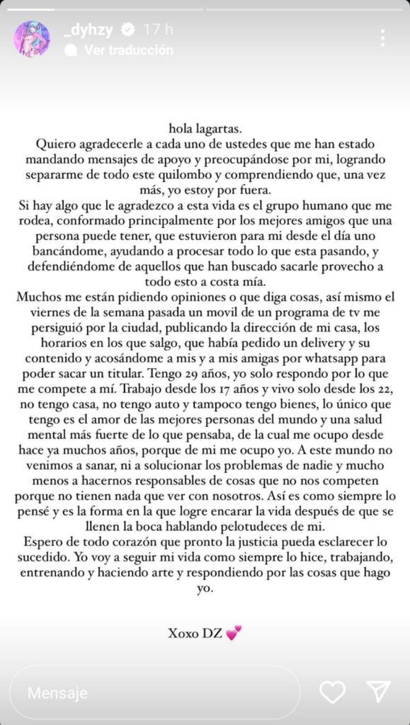 El comunicado del hijo de Alberto Fernández.