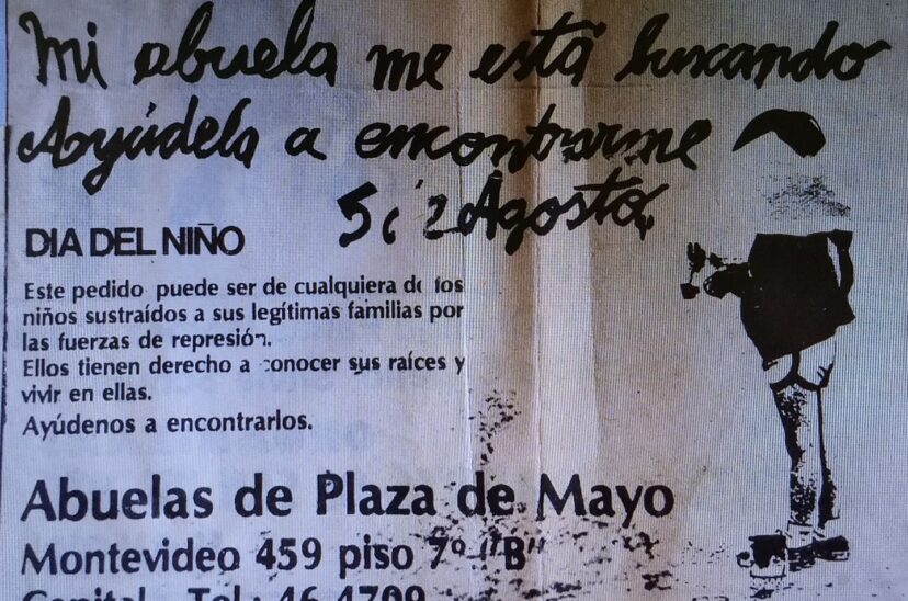 Cartel "Mi abuela me está buscando"