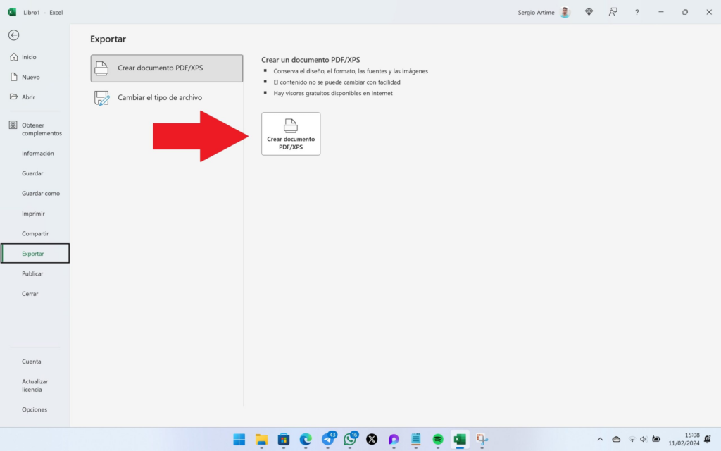Excel a PDF