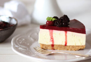 cheesecake sin horno de frutillas