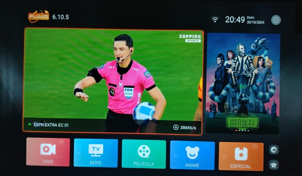 flujo tv Box tv