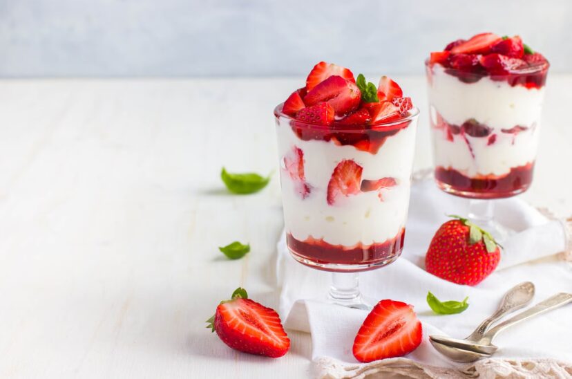 frutillas a la crema