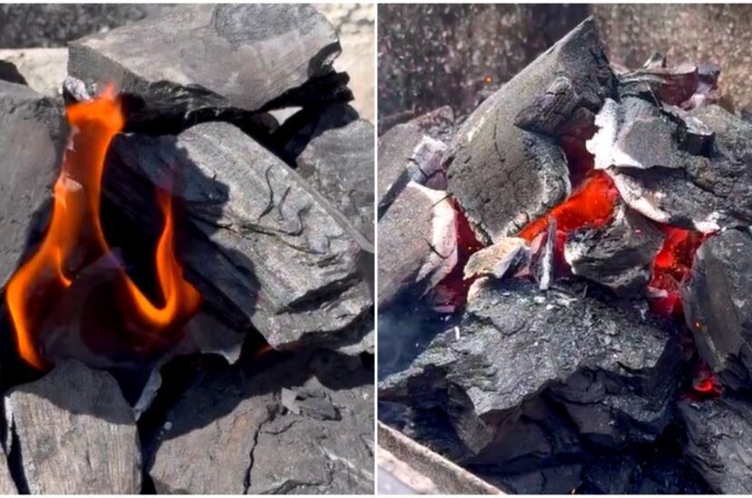 Prender fuego parrilla