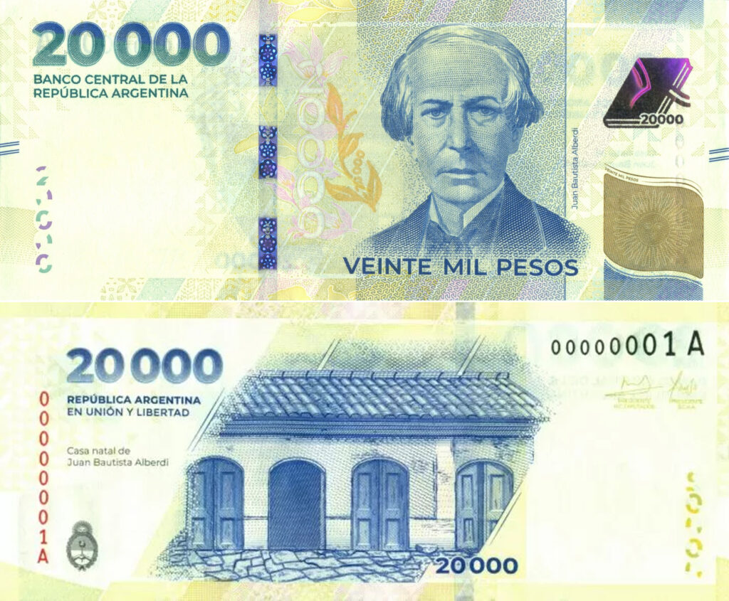 billete 20 mil