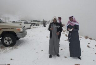 nieve en el desierto