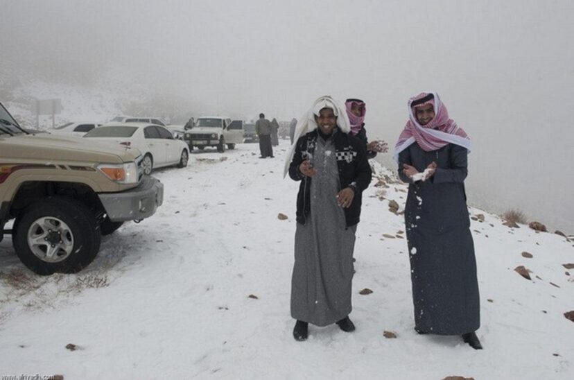 nieve en el desierto