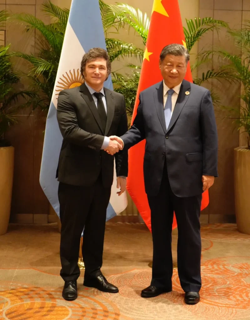 Milei Xi Jinping swap china