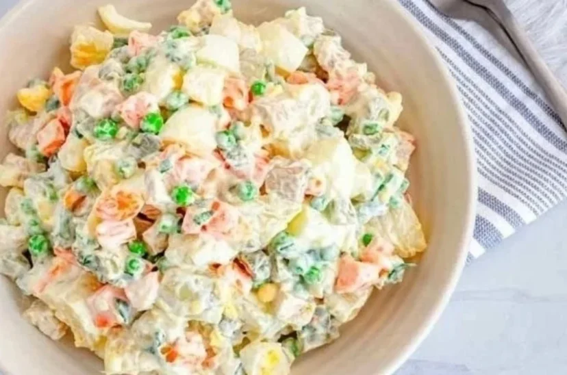 Navidad ensalada rusa