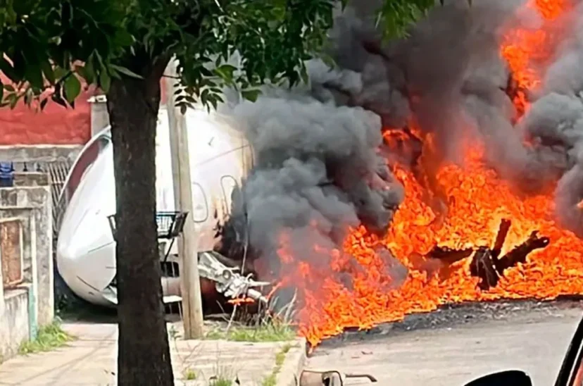 avión san fernando incendio