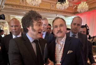 Javier Milei y Peter Lamelas