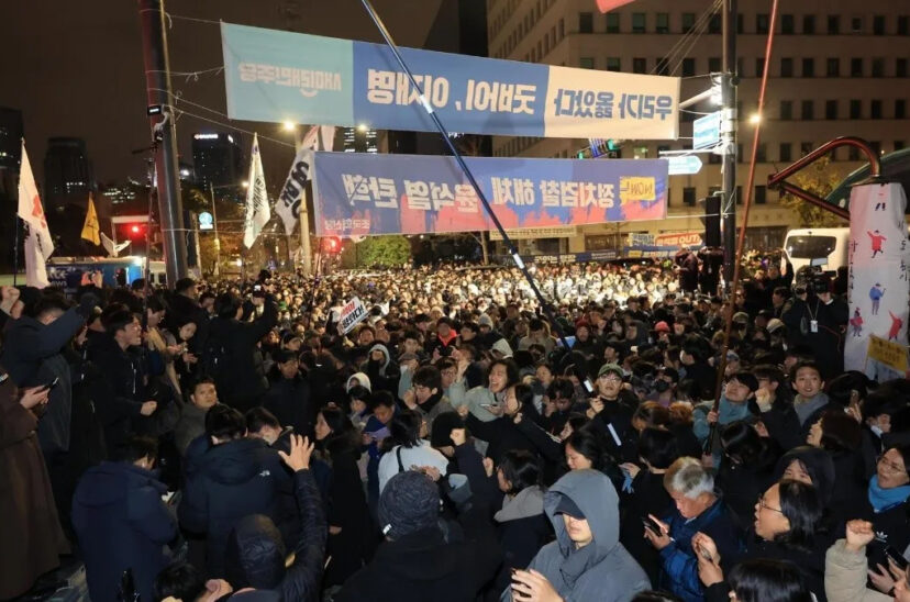 protesta corea del sur
