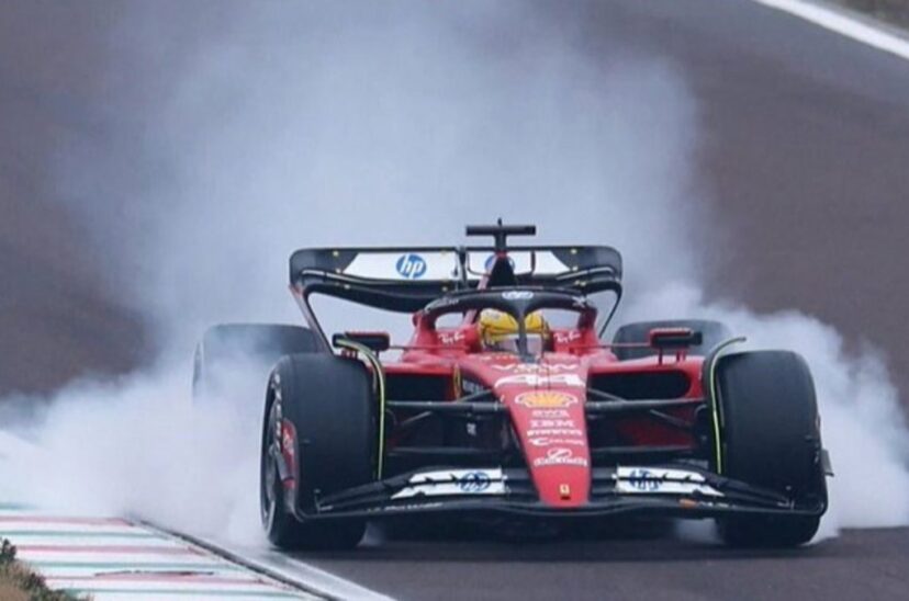 choque Ferrari Hamilton