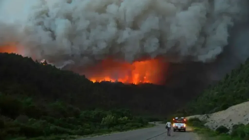 Incendio forestal en Bariloche