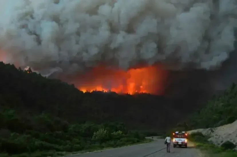 Incendio forestal en Bariloche