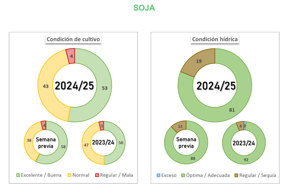 Condición hídrica de la soja