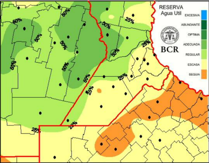 Reserva de agua útil zona núcleo