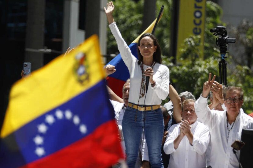 protesta contra maduro corina machado