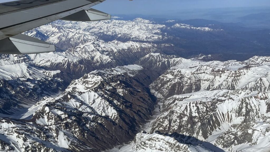 Avión cordillera de los andes