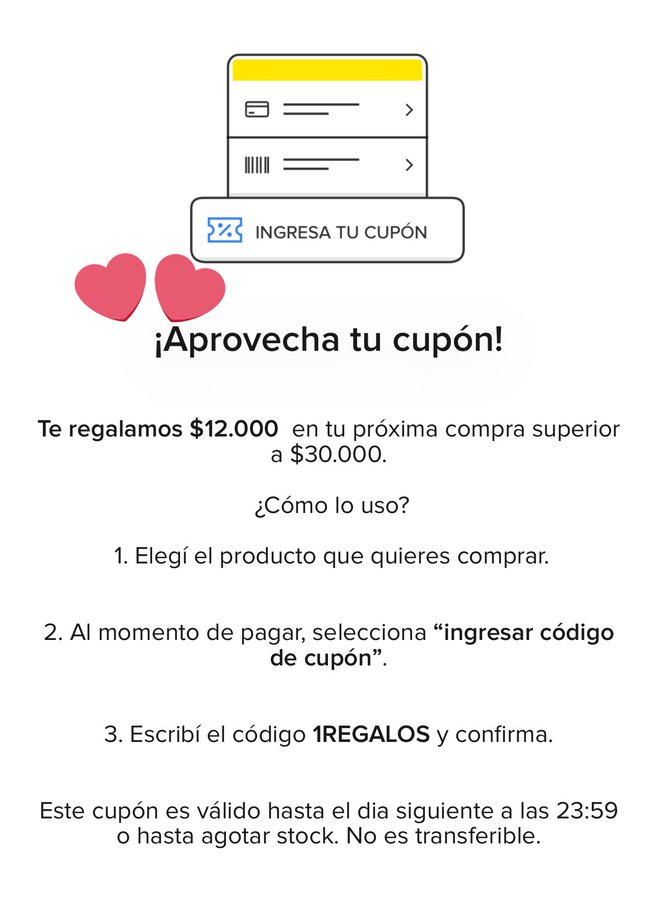 cupón Mercado Libre