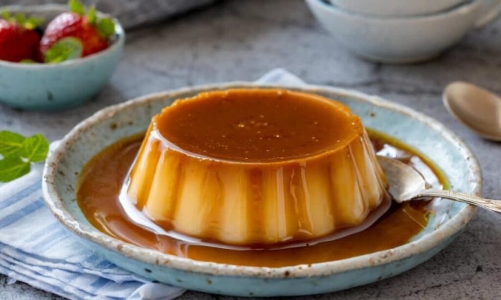flan de dulce de leche