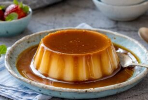 flan de dulce de leche
