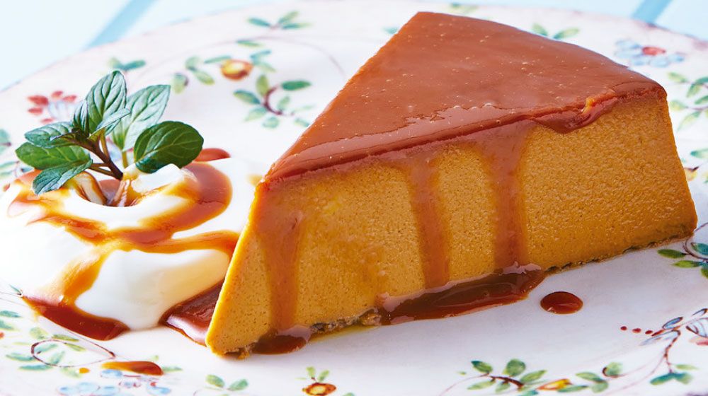 flan de dulce de leche