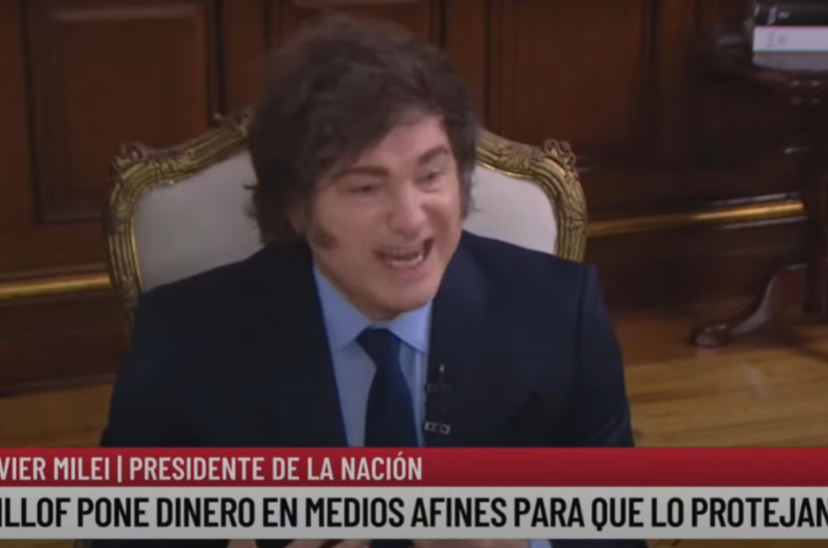 Milei en su entrevista con Trebucq