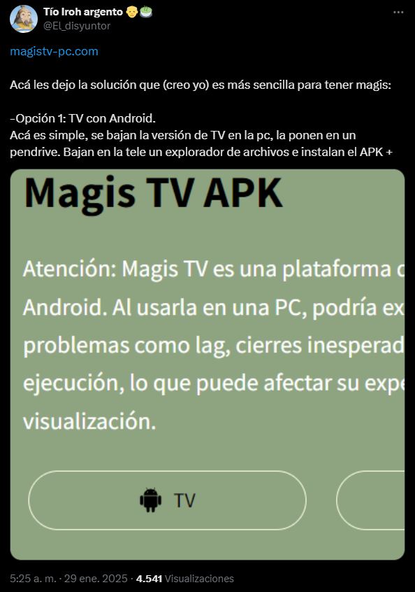 Magis TV en X
